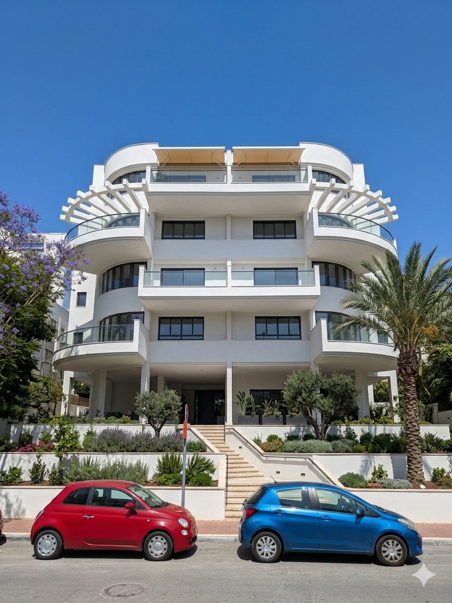 הדמיית חזית הבניין לאחר השדרוג